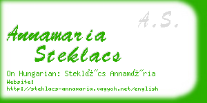 annamaria steklacs business card